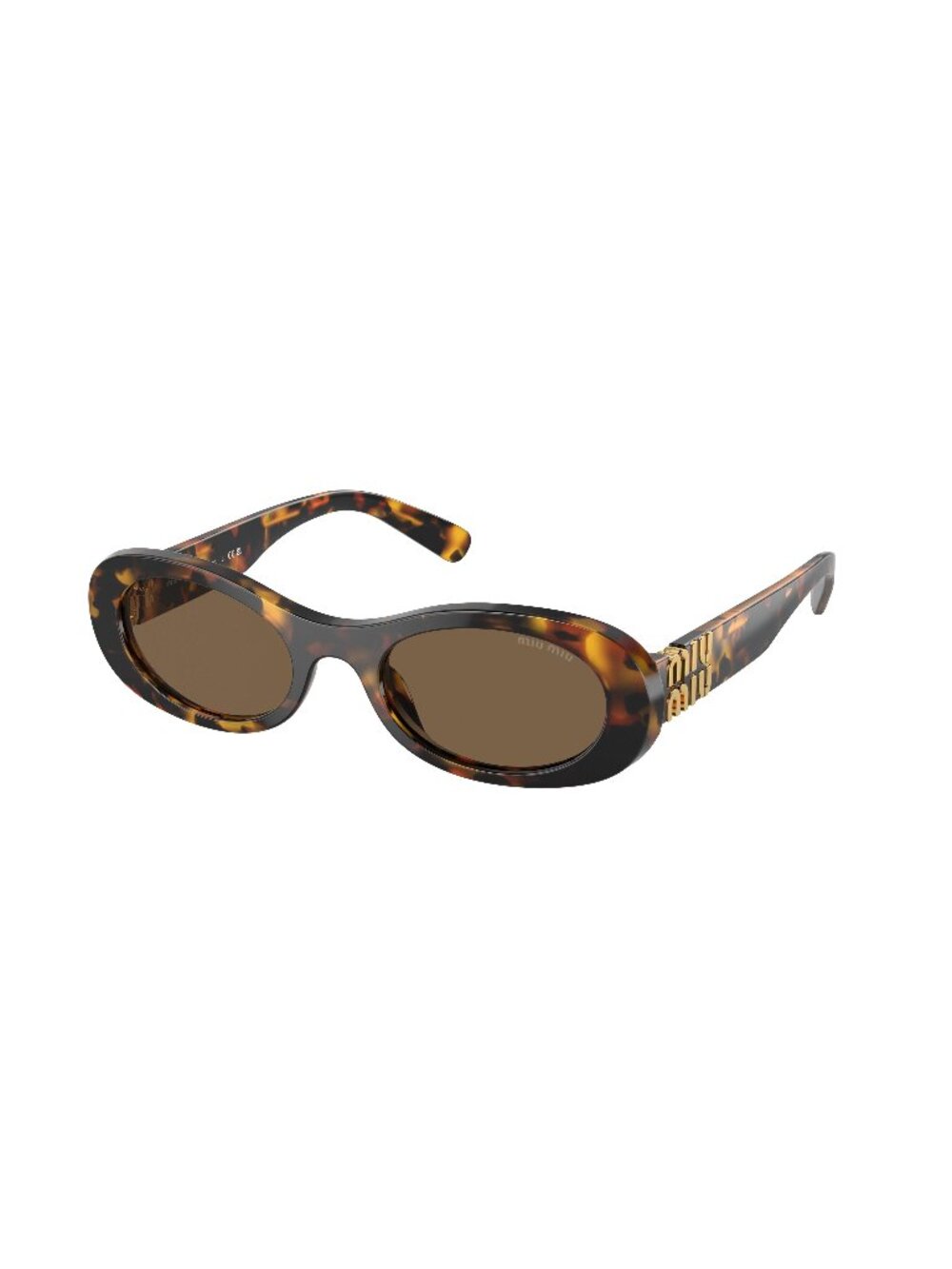 New Miu Miu Women's Sunglasses Havana Round Brown Lens Acetate Frame MU 06ZS 50